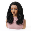 Juno C- New Arrival DWY 13×6 Lace Front Free Part Short-Length Curly Brown with Highlights Glueless Synthetic Wig