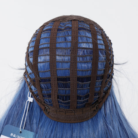 【Early Black Friday】Dwy Long Wavy Blue Mist Natural Curls Synthetic Wig