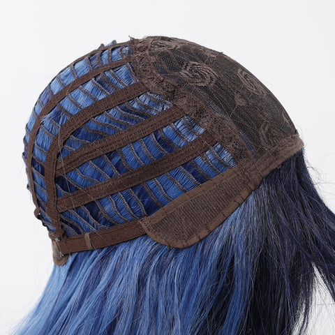 【Early Black Friday】Dwy Long Wavy Blue Mist Natural Curls Synthetic Wig