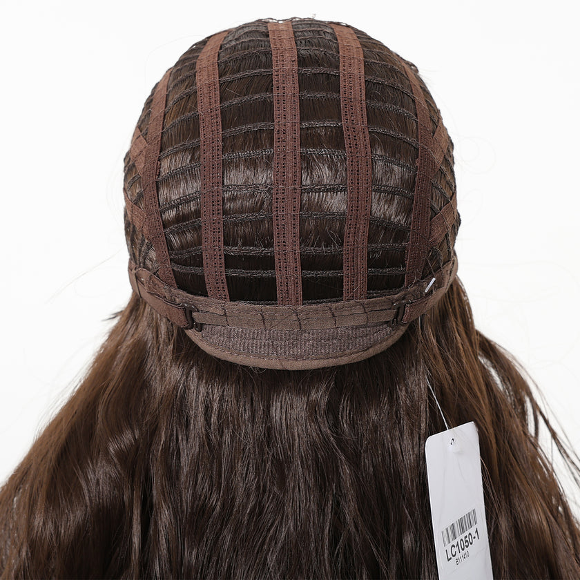 Eireen-DWYLong Brown Curly Glueless Synthetic Wig