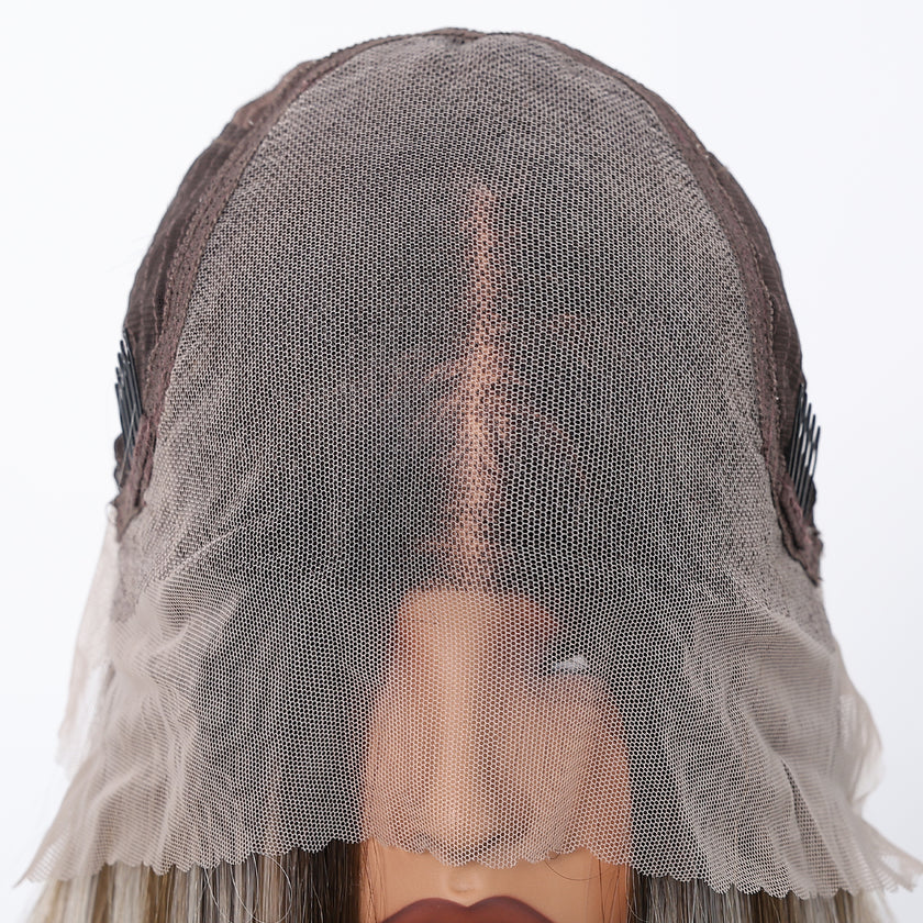DWY-Body Wave Lace Front Wigs Pre Plucked 13x4 HD Lace Frontal Wigs Human Hair 180 Density Natural blonde and grey Wigs for Women Human Hair Lace Front Wig with Baby Hair Glueless