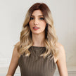 Remi-DWY Mono Lace Front Free Part Ombre Blonde Mid-Length Glueless Synthetic Wig