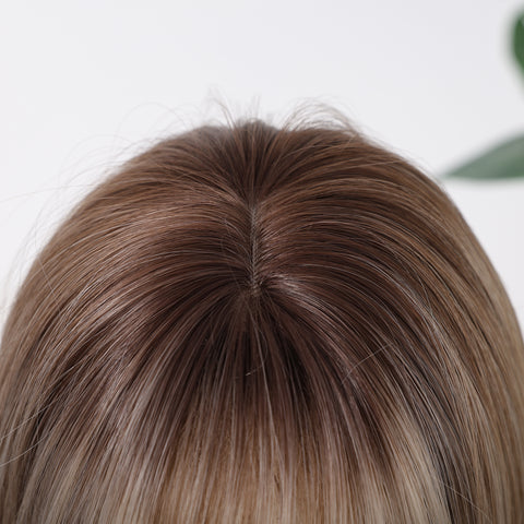 【Early Black Friday】DWY Mixed Dark Blonde Bob Wig - HIgh Quality Synthetic Hair