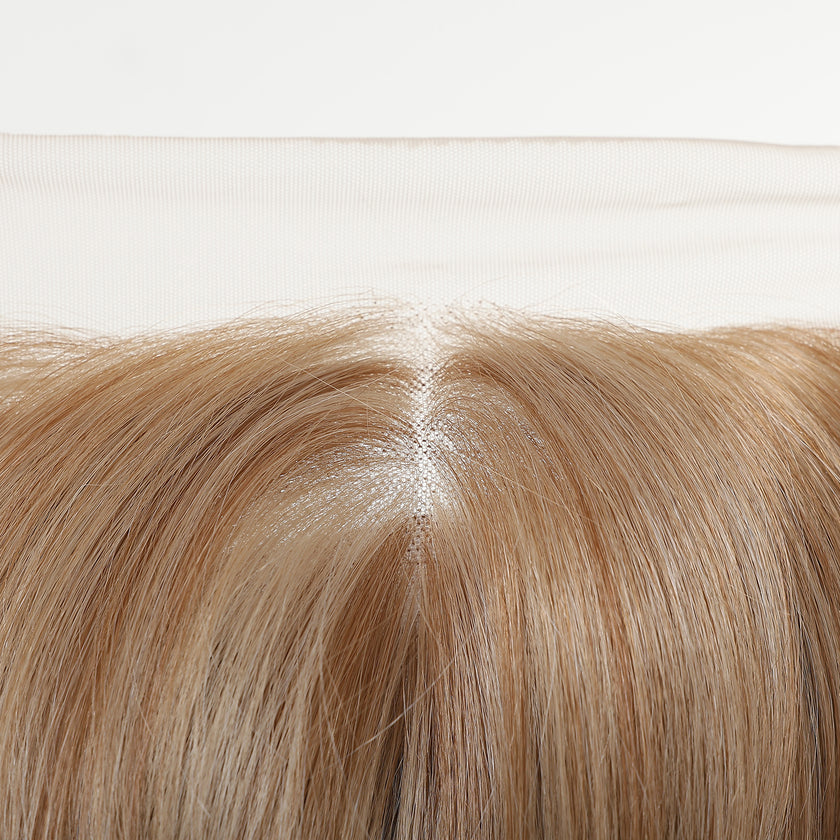 Kiki C- NEW ! DWY 13×4 Lace Front Free Part Mid-Length Layer-cut Straight Beachy Blonde Glueless Synthetic Wig for Women 18 Inches