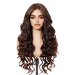 Becky-DWY Lace Front Middle Part Long-Length Curly Chesnut Brown Glueless Synthetic Wig