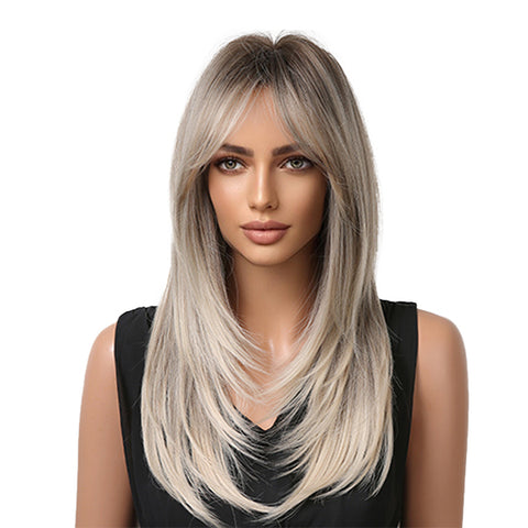Autumn-DWY Natural Wavy Layer Cut Glueless Synthetic Wig