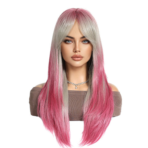 Autumn-DWY Natural Wavy Layer Cut Glueless Synthetic Wig