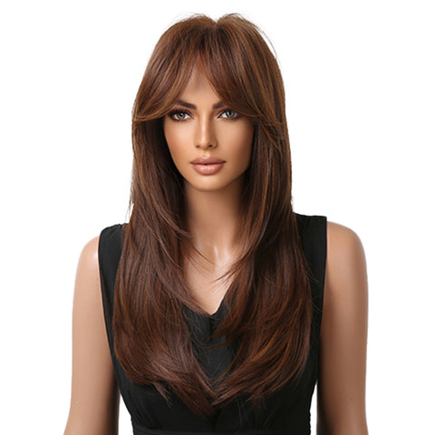Autumn-DWY Natural Wavy Layer Cut Glueless Synthetic Wig