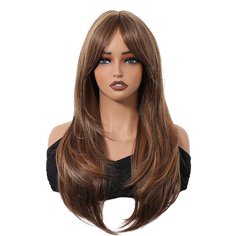 Autumn-DWY Natural Wavy Layer Cut Glueless Synthetic Wig
