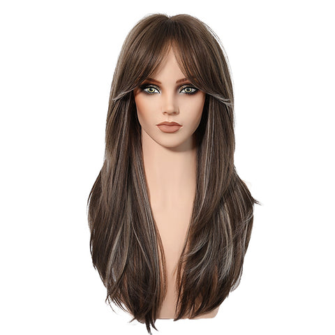 Autumn-DWY Natural Wavy Layer Cut Glueless Synthetic Wig