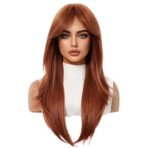 Autumn-DWY Natural Wavy Layer Cut Glueless Synthetic Wig
