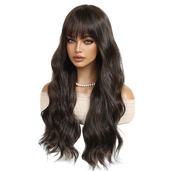[CLEARANCE SALE] Ade -DWY Long-length Water Wave Glueless Synthetic Wig for Women 24 Inches