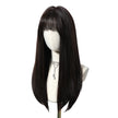 Katie-DWY Long-length Sliky Stright Black with Bangs Glueless Synthetic Wig
