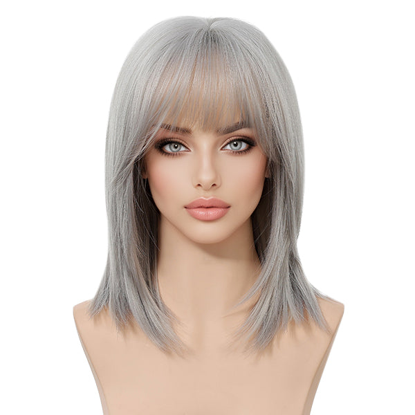 Magnolia-DWY MiraScalp 14-Inch Short Platinum Blonde Bob Wig
