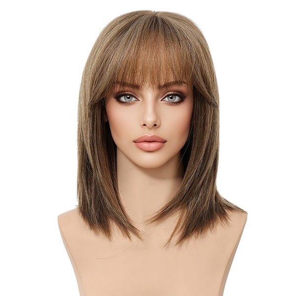 Magnolia-DWY MiraScalp 14-Inch Short Platinum Blonde Bob Wig