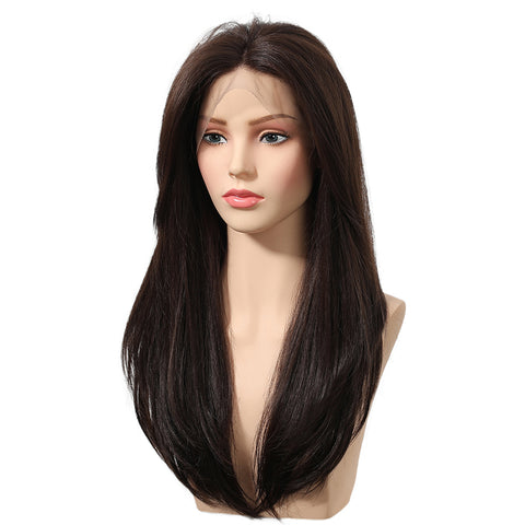 Kaitlyn-DWY 13*4 Free Parting Hand -Tied Top Middle Length  Glueless Synthetic Wig