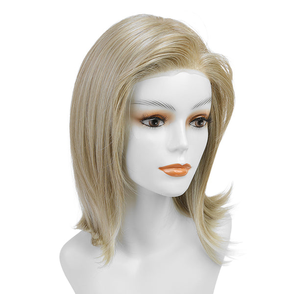[CLEARANCE SALE]Madeline-DWY Mono Lace Front Free Part Shoulder-Length Silky Straight Glueless Synthetic Wig for Women 12 Inches