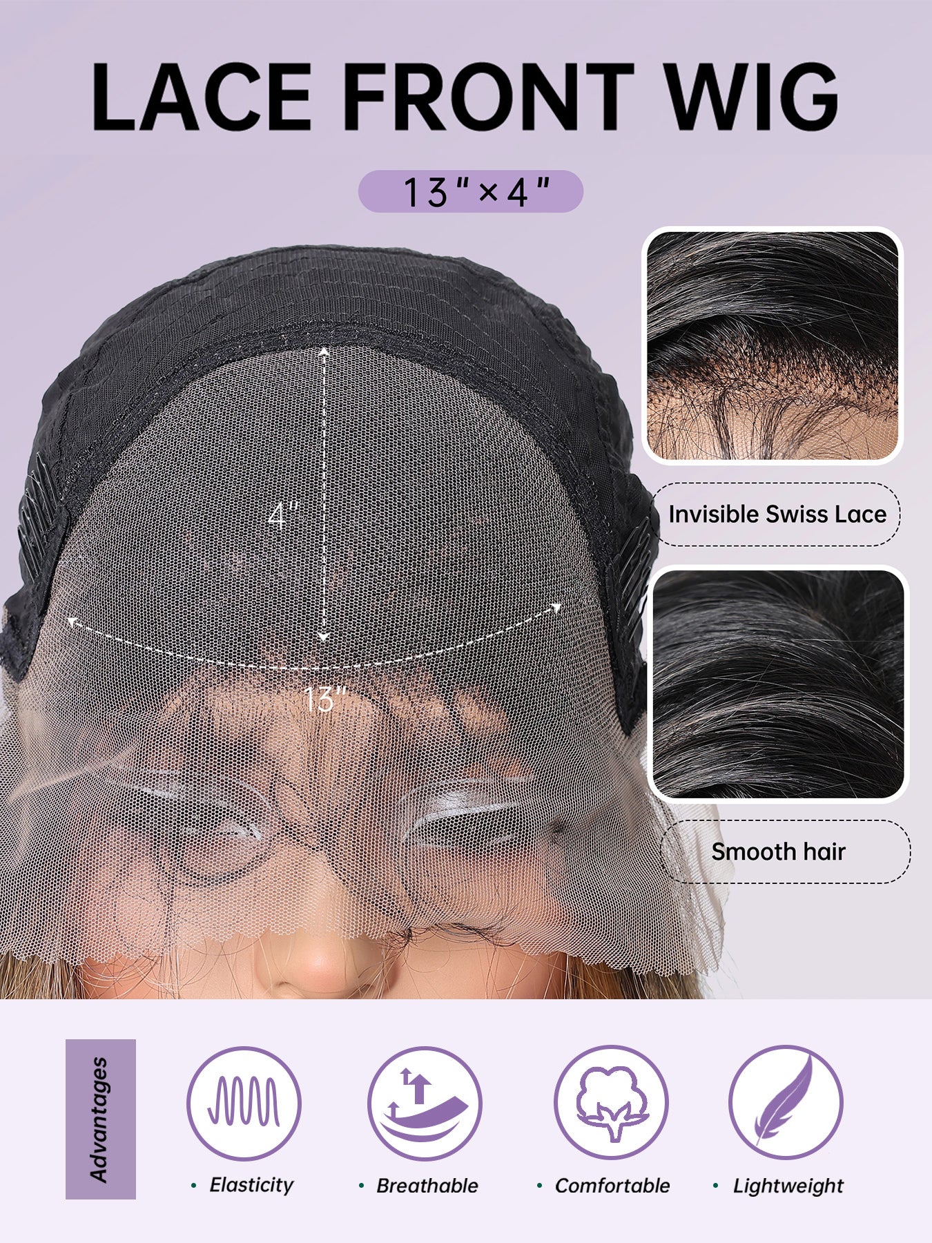 DWY-Lace Front Straight Pre Plucked 13x6 Lace Frontal Wig
