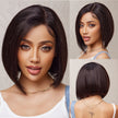 DWY wigs 8 Inch black brown short straight wig for women DWY
