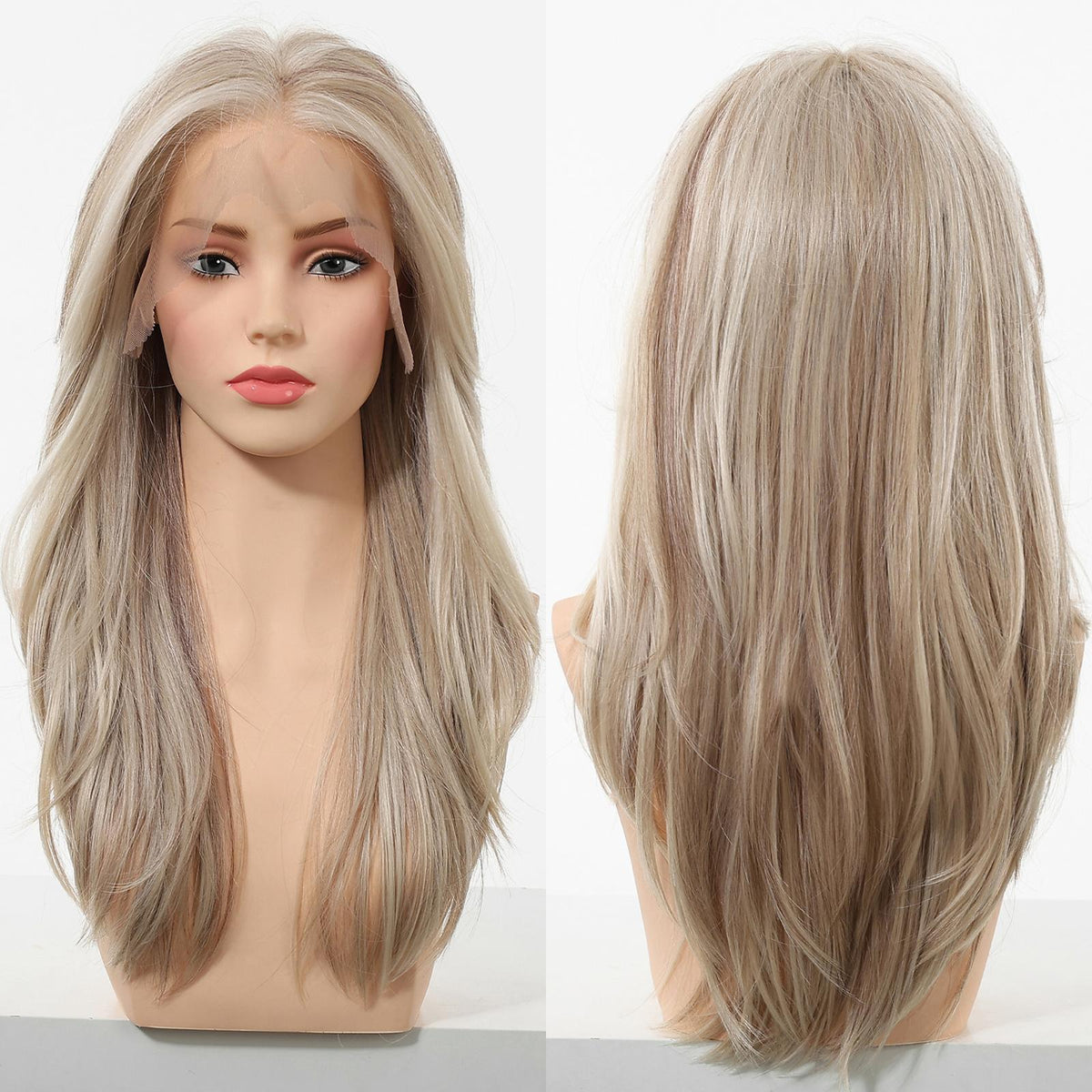 DWY Adeline- DWY 13×4 Filter Lace Front Free Part Layered  Straight Blonde Synthetic Wig