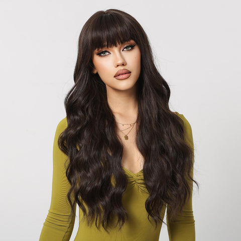 【Early Black Friday】DWY Krista-DWY Water Wave with Highlights Colorful Glueless Synthetic Wig