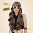 Madison-DWY 26-Inch MiraScalp Wavy Light Brown Glueless Synthetic Wig