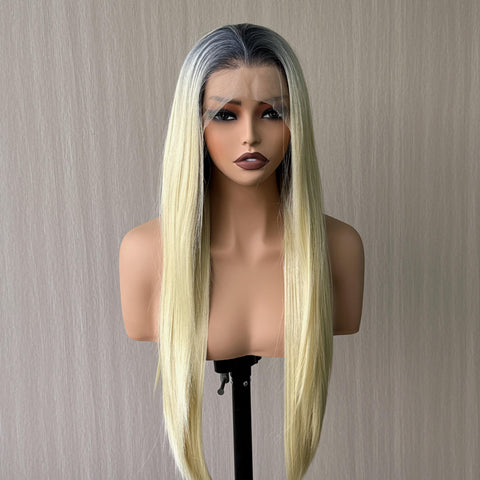 【CLEARANCE SALE】Joyce- DWY 13×6 Lace Front Free Part Long Golden Gradient Straight Glueless Synthetic Wig