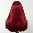 [LIMITED CLEARANCE]  DWY Machine Made Red Synthetic  Wig Realistic Cute Hair Glueless Synthetic Wig for Women 24 Inches