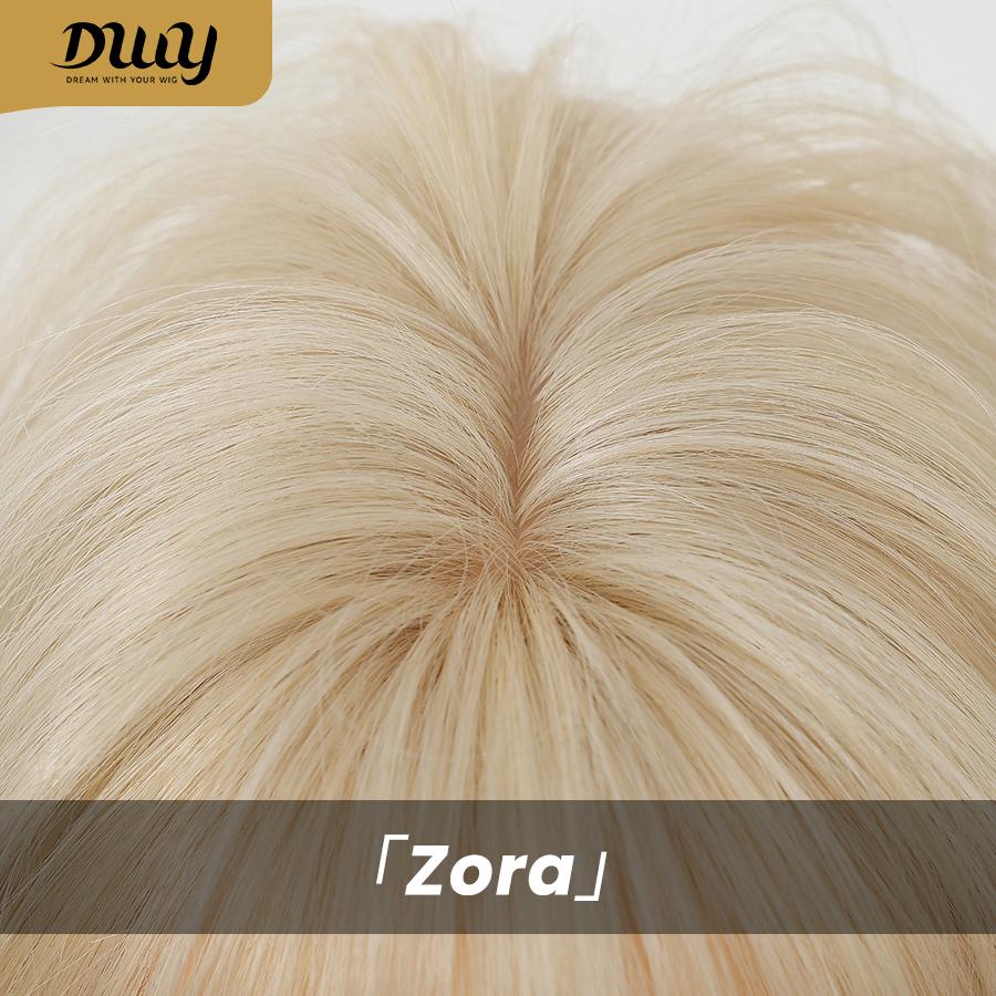 Zora-DWY MiraScalp Short Wavy Blonde Bobo Hair Glueless Synthetic Wig