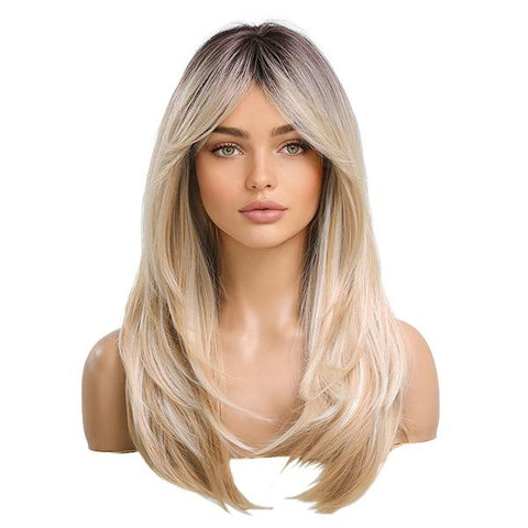 Autumn-DWY Natural Wavy Layer Cut Glueless Synthetic Wig