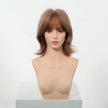 Yara-DWY 12-Inch MiraScalp Short Wavy Pink Blonde Glueless Synthetic Wig