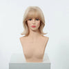 Yara-DWY 12-Inch MiraScalp Short Wavy Pink Blonde Glueless Synthetic Wig