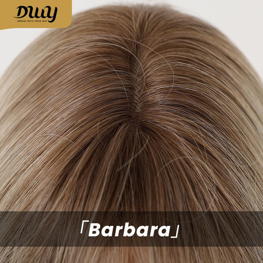 【CLEARANCE SALE】Barbara DWY Machine Made Long length Wavy Hairstyle Light Blonde Glueless Synthetic Wig for Women 28 Inches Glueless Wigs