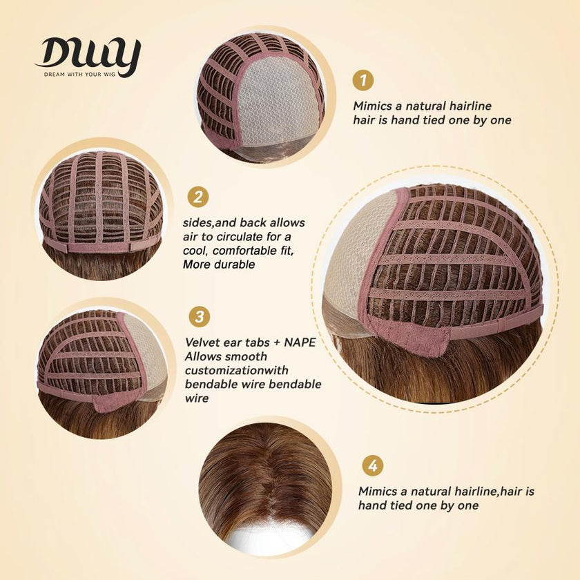 Margaret-DWY Mono Lace Front Free Part Short Curly Classical Synthetic Wig