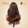 【CLEARANCE SALE】Ninah-DWY Machine Made Long length Wavy Hairstyle Drity Orange Glueless Synthetic Wig for Women 28 Inches Glueless Wigs