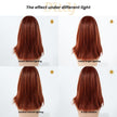 [Festival Limited]Ariel-DWY Mid-length Copper Ginger Butterfly Lob with Bangs Glueless Synthetic Wig for Women 16 Inches