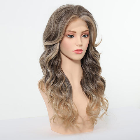 【New in】Lacey -DWY 13x6 Lace Front Ombre Blonde Curly Wig with Highlights