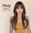 Samara- DWY Wavy MiraScalp Tea Brown with Highlights Glueless Synthetic Wig
