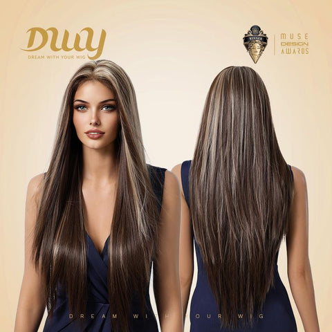 【CLEARANCE SALE】Joyce- DWY 13×6 Lace Front Free Part Long Golden Gradient Straight Glueless Synthetic Wig