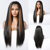 [CLEARANCE SALE] Jess C- DWY 13×6 Lace Front Free Part Long-Length Straight Layer-cut Blonde Highlighted Glueless Synthetic Wig for Women 30 Inches