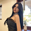 Elaine-DWY Lace Front Long Natural Black Middle Part Glueless Synthetic Wig