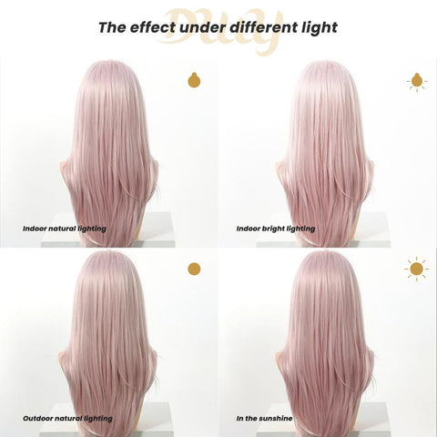 Amaris-New Arrival DWY 13×4 Filter Lace Front Free Part Long-Length Straight Brown Synthetic Wig