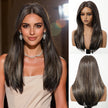 Willa- NEW! DWY Pre-cut U part Diamond Lace Long-length Lace Icy Bronde Highlighted Layer-cut Curly Hair Glueless Synthetic Wigs for Women 22 Inch