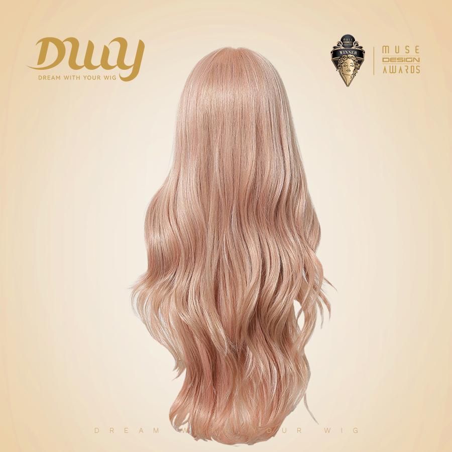 Nora-DWY 13×6 Filter Lace Free Part Curly Baby Pink Highlighted Glueless Synthetic Wig