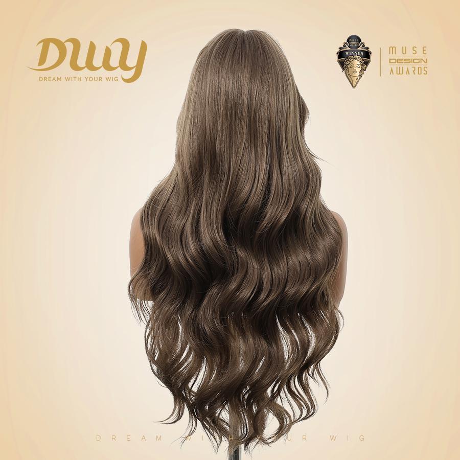 Madison-DWY 26-Inch MiraScalp Wavy Light Brown Glueless Synthetic Wig