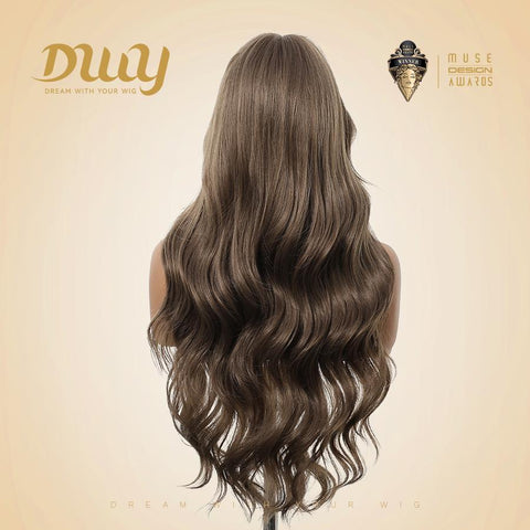 【New in】Madison-DWY 26-Inch Wavy Light Brown Glueless Synthetic Wig with Large Scalp Area