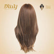 Biscuit NEW CRAFT! [GEN4 cashmere Bionic Silky Top] 22 Inch Long Warm Chestnut Brown Glueless Synthetic Wig with Bangs for Women High Quality soft texture Easy Wear Comfortable Fit