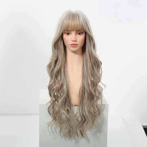 Stella-DWY 30-Inch MiraScalp Long Wavy Realistic Scalp Glueless Synthetic Wig