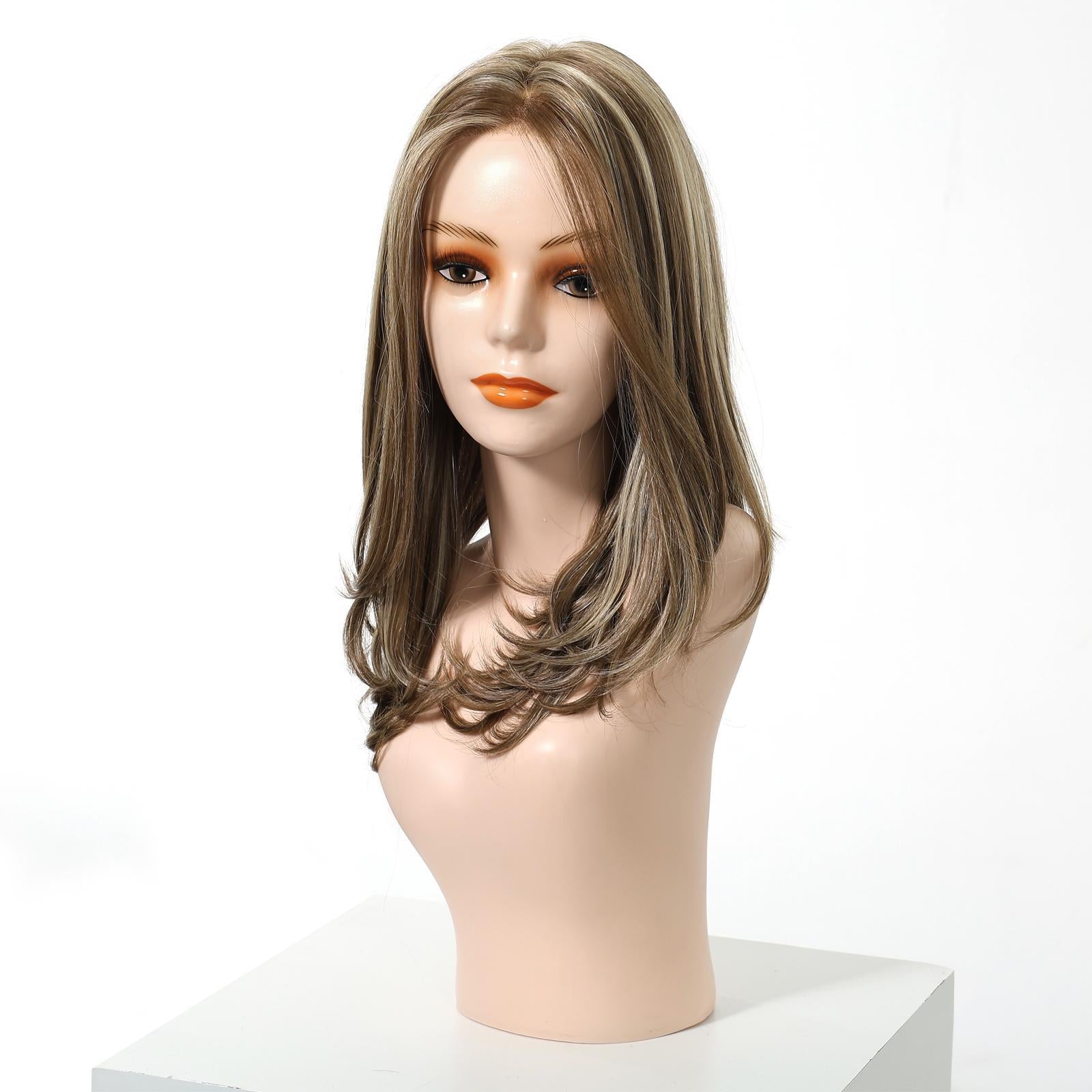 Ella-DWY Glueless Synthetic Wig for Women - Shoulder-Length Curly Ends with Free Parting