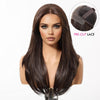 Billie-DWY 13×6 Lace Front Free Part Long Straight Dark Brown Glueless Synthetic Wig